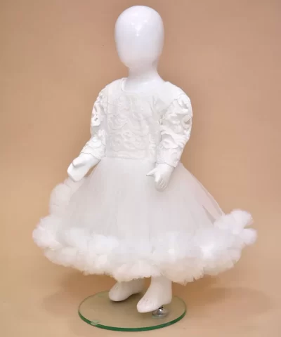 Rochita serbare alba dantela