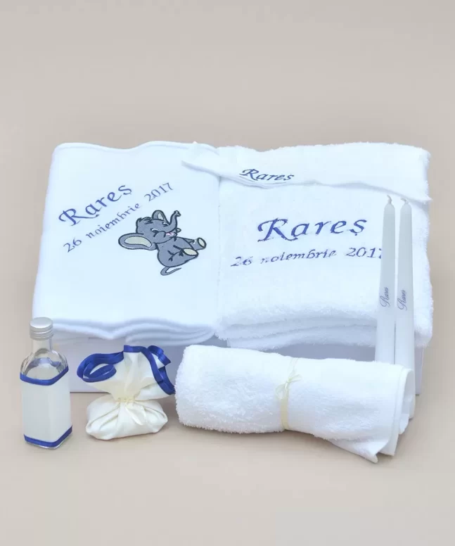 Trusou botez personalizat elefantel Couture Bebe