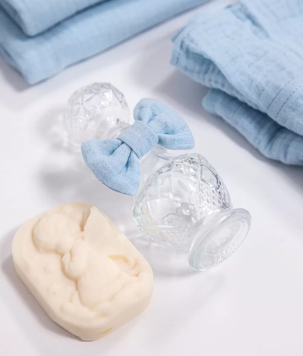 Trusou botez muselina bleu