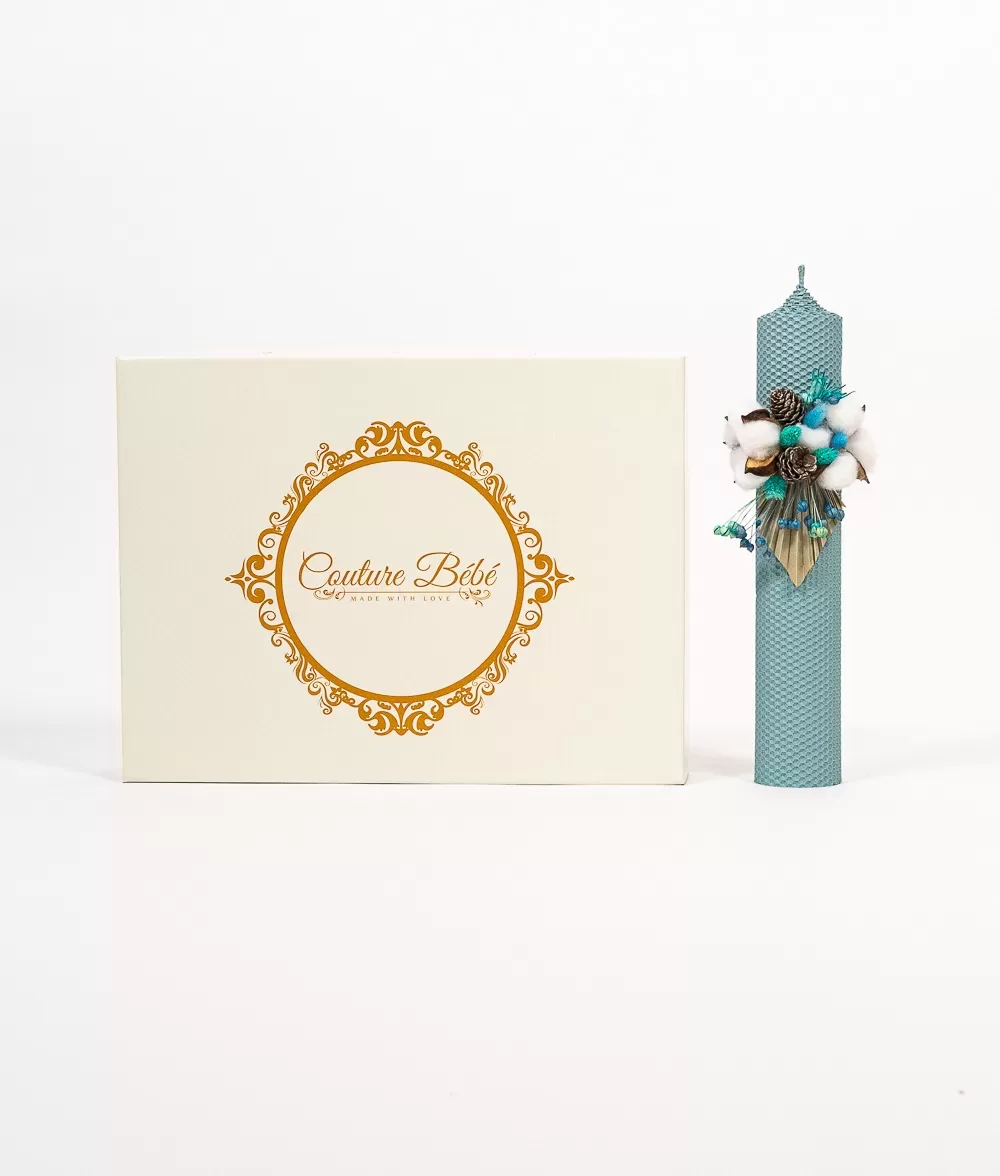 Trusou botez muselina bleu