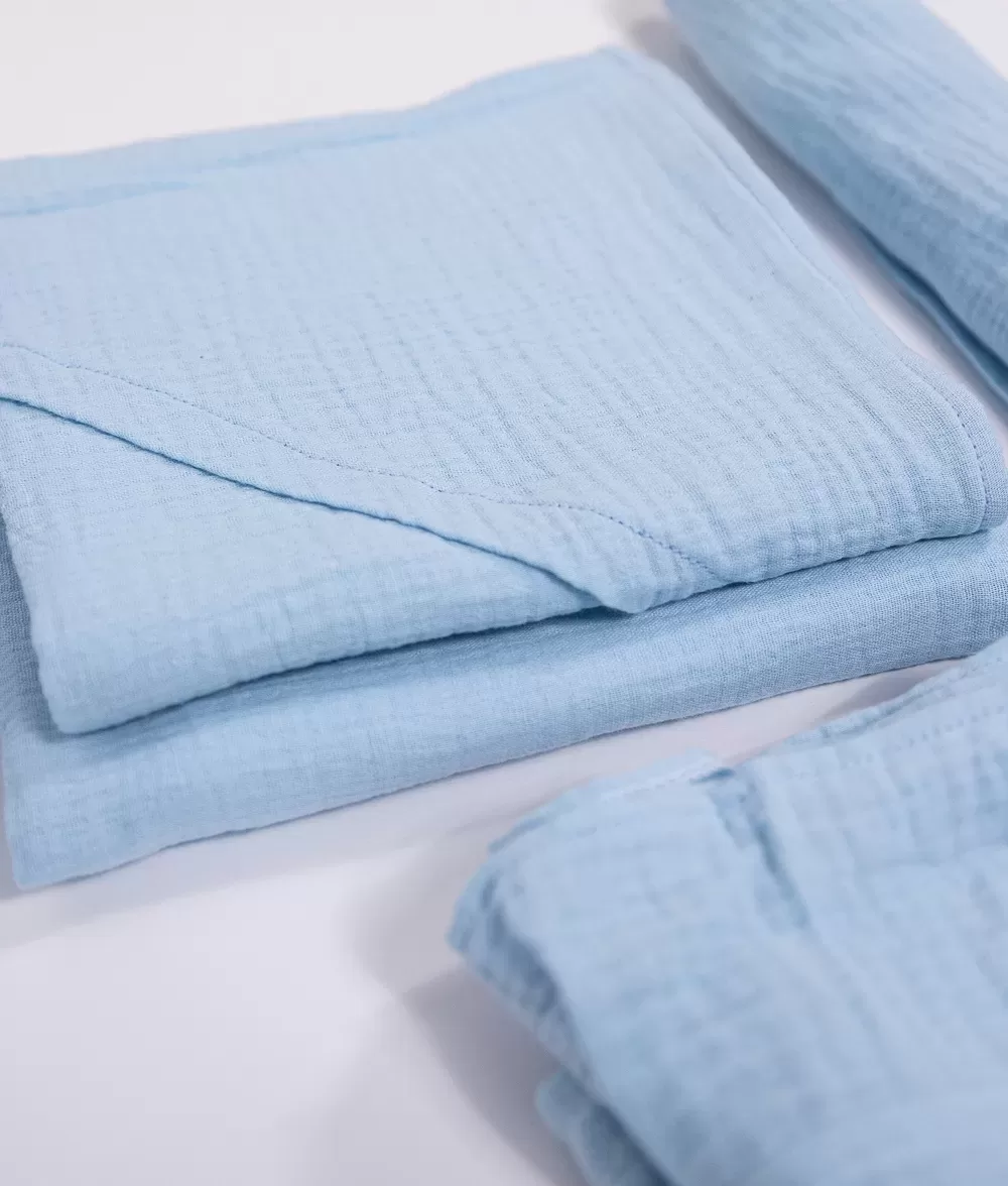 Trusou botez muselina bleu