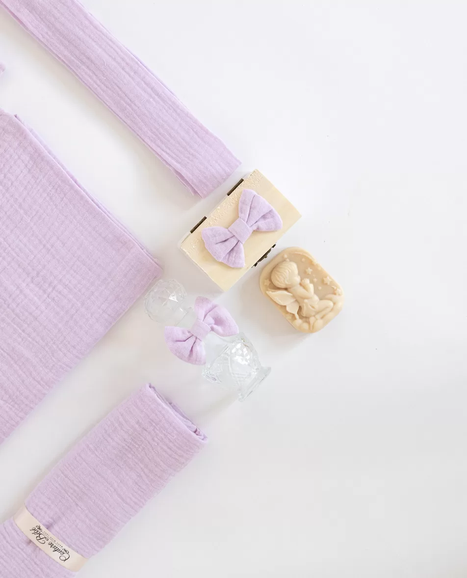 Trusou botez muselina lila