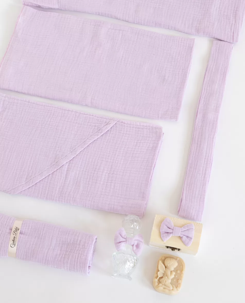 Trusou botez muselina lila - imagine 14