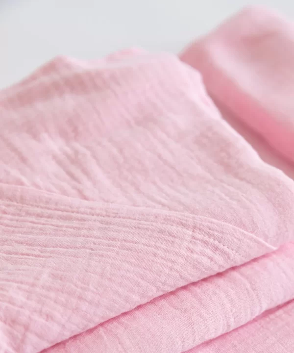 Trusou botez muselina roz bombon