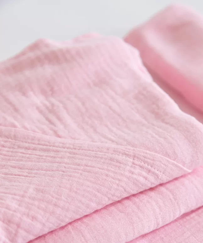 Trusou botez muselina roz bombon