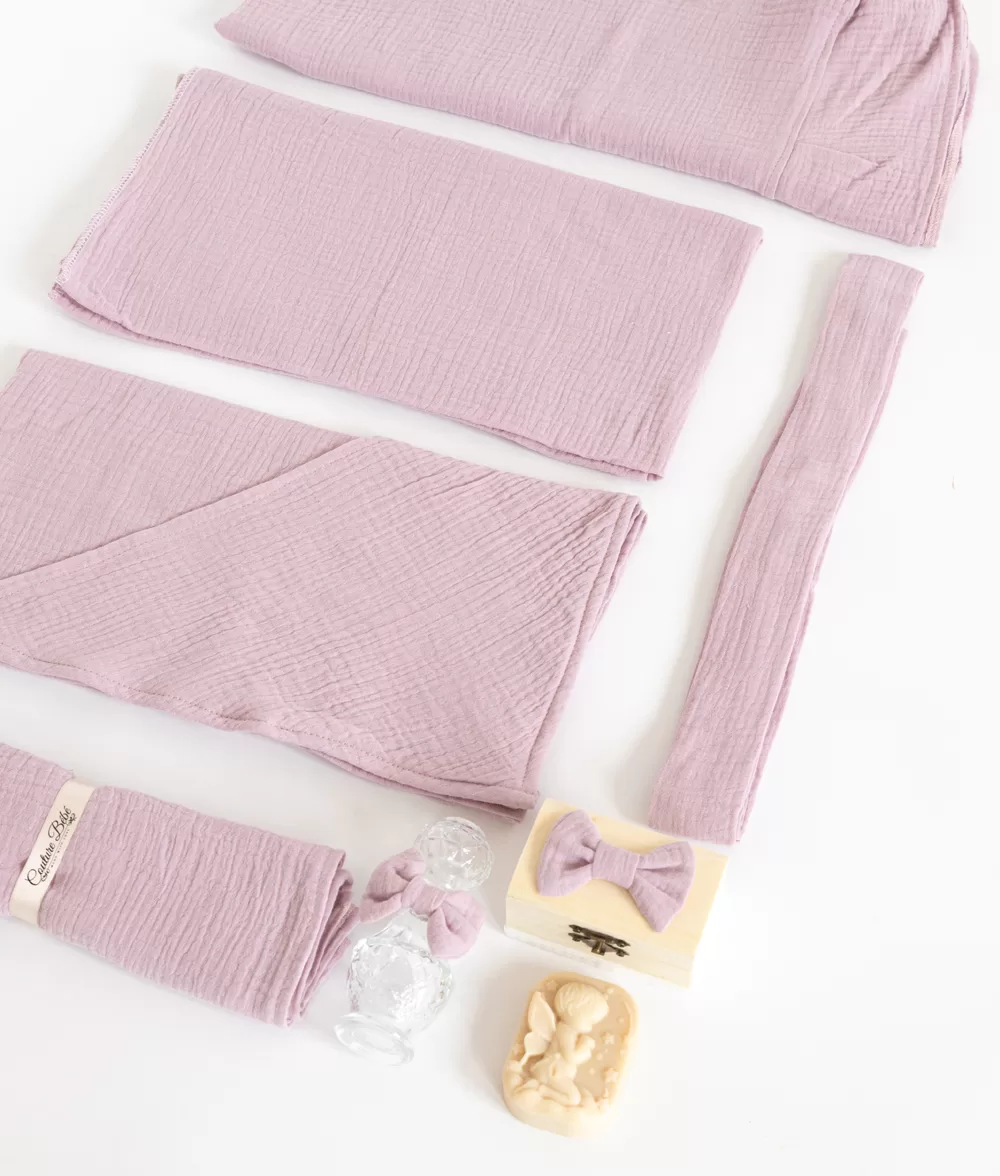 Trusou Botez Muselina Roz Prafuit 10 Trusou botez muselina roz prafuit