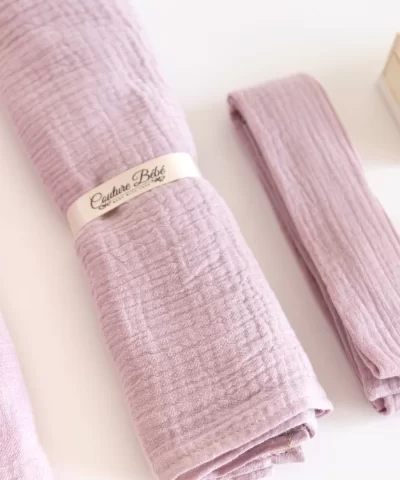 Trusou botez muselina roz prafuit