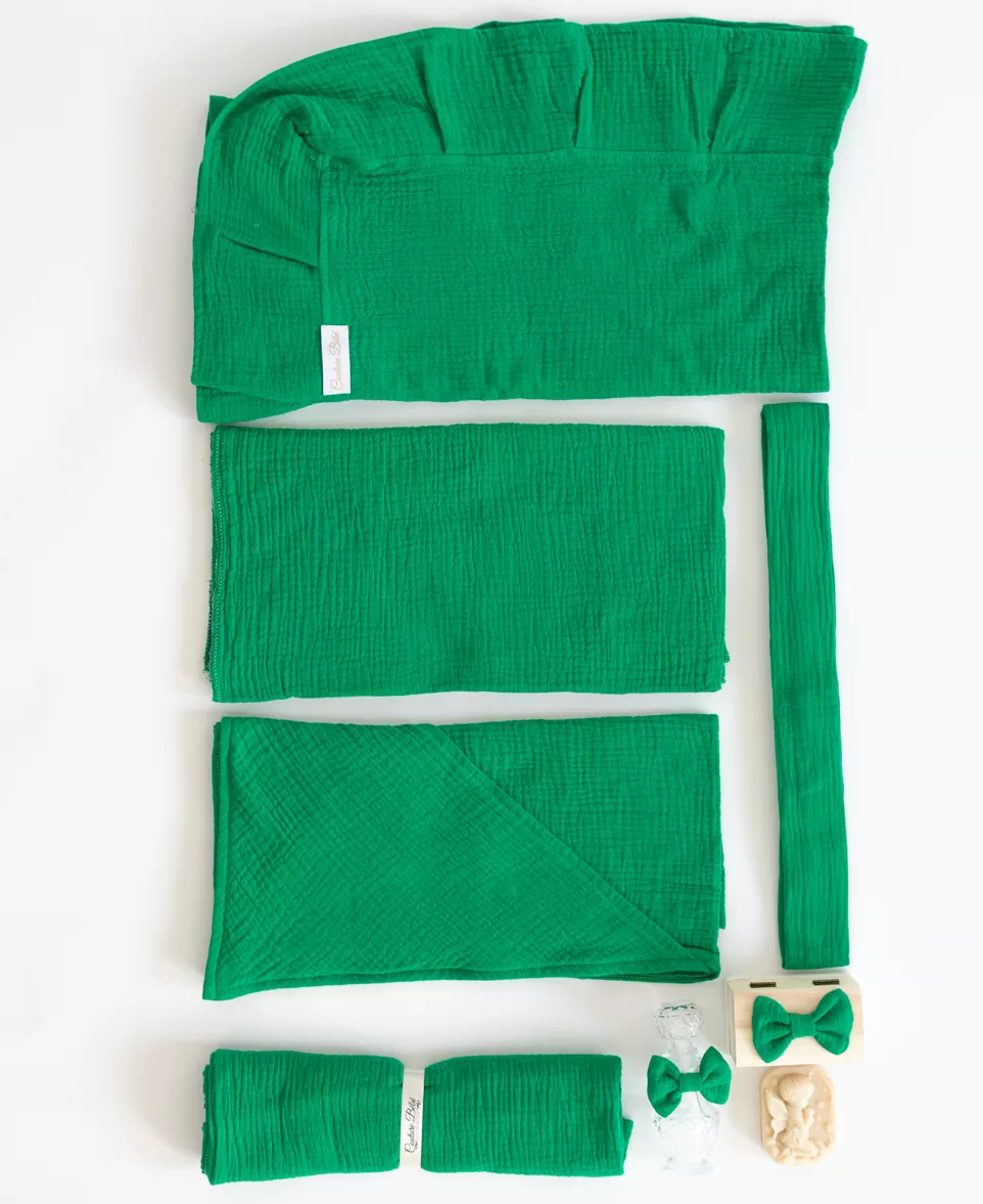 Trusou botez muselina verde