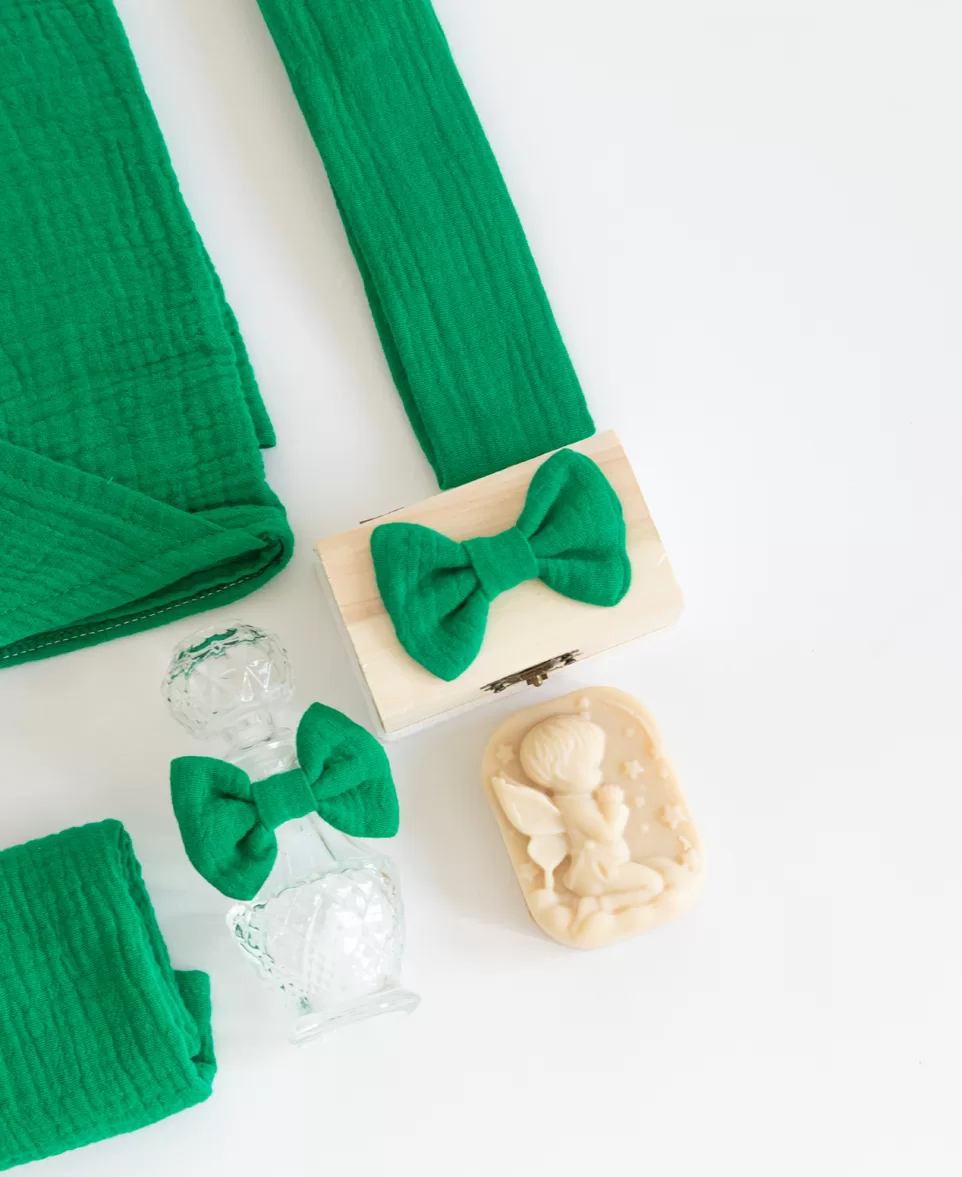 Trusou botez muselina verde