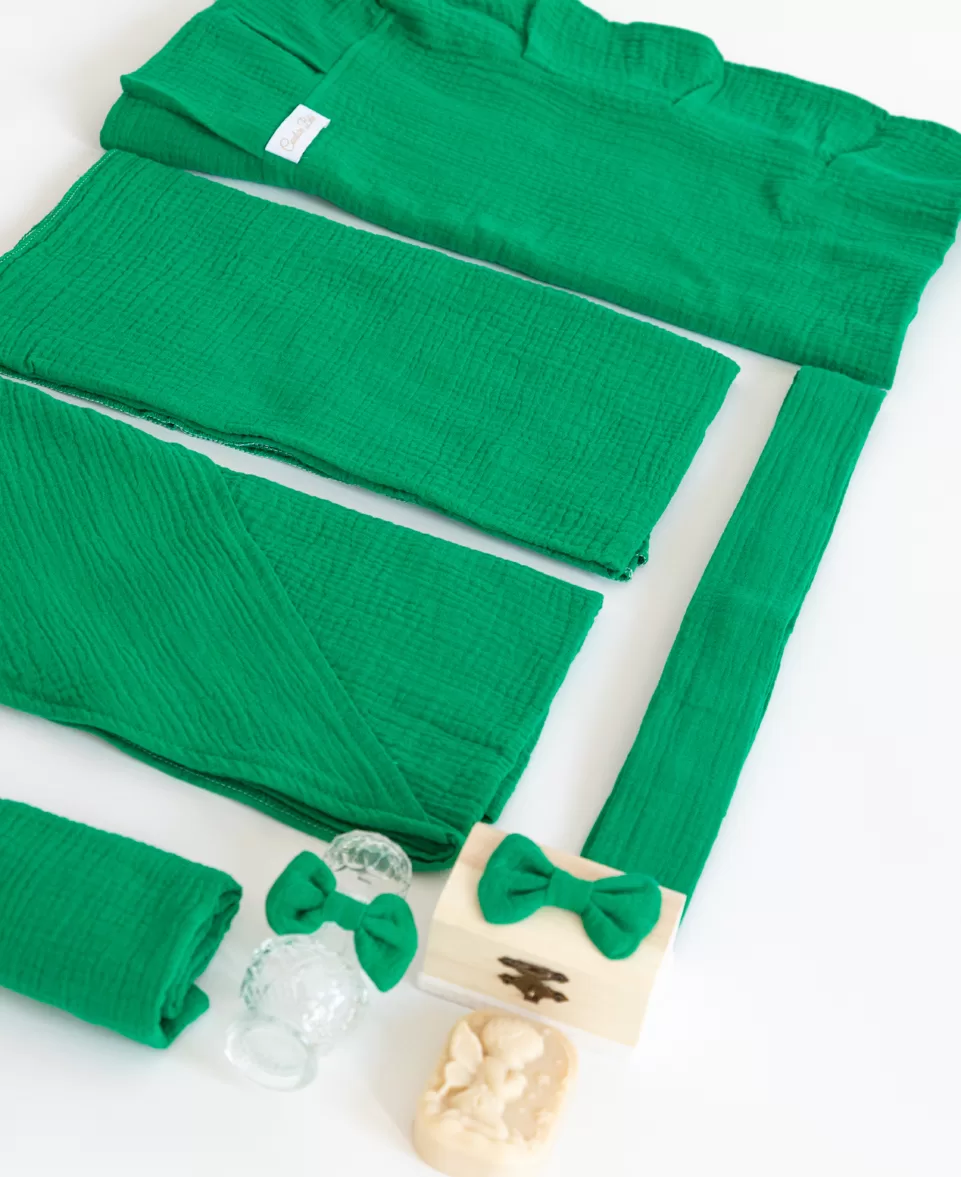 Trusou botez muselina verde