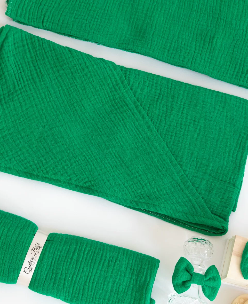 Trusou botez muselina verde