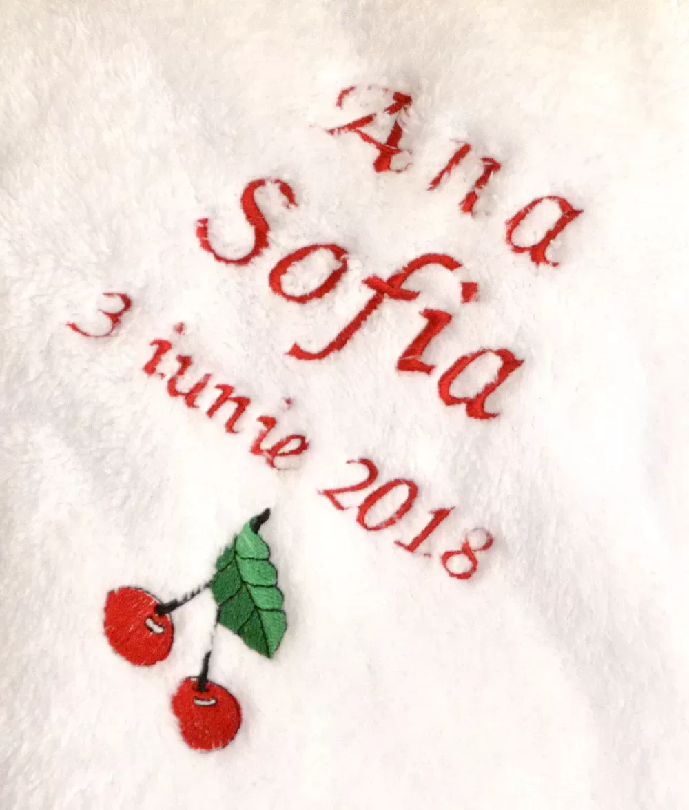 Trusou botez rosu cherry