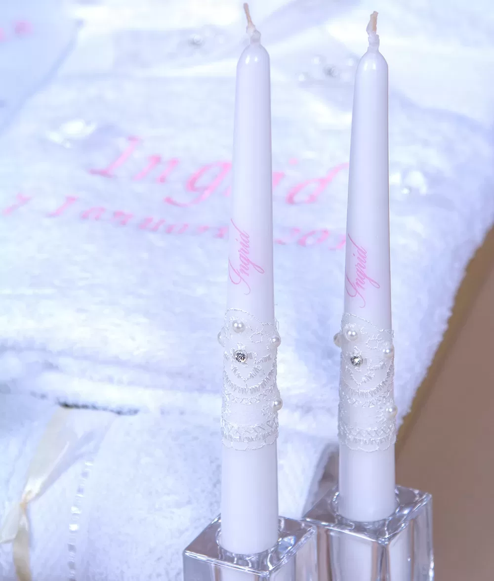 Lumanari de botez preot elegante