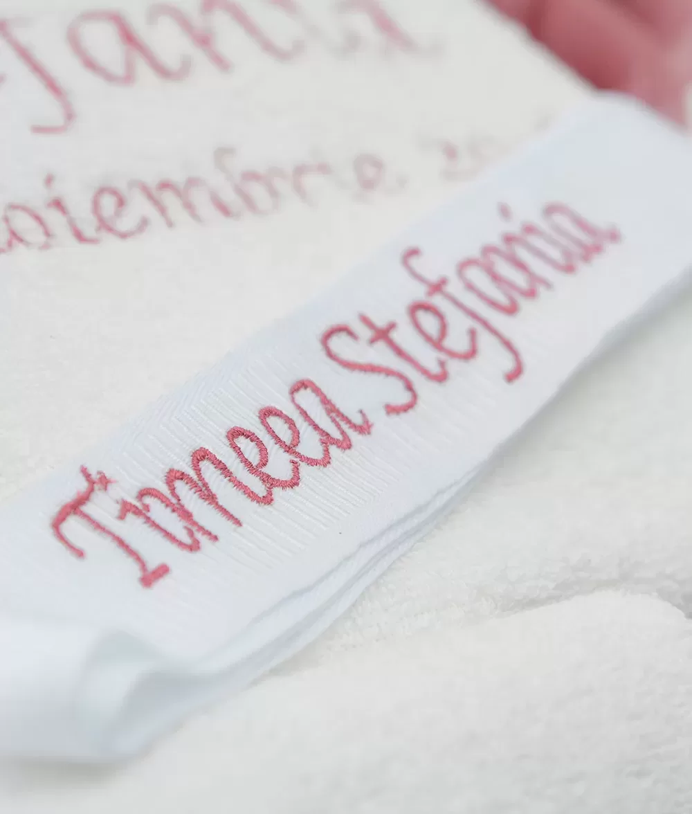 Trusou botez personalizat flower - bujori - imagine 5