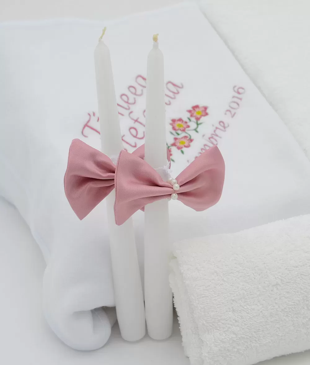 Trusou botez personalizat flower - bujori - imagine 4