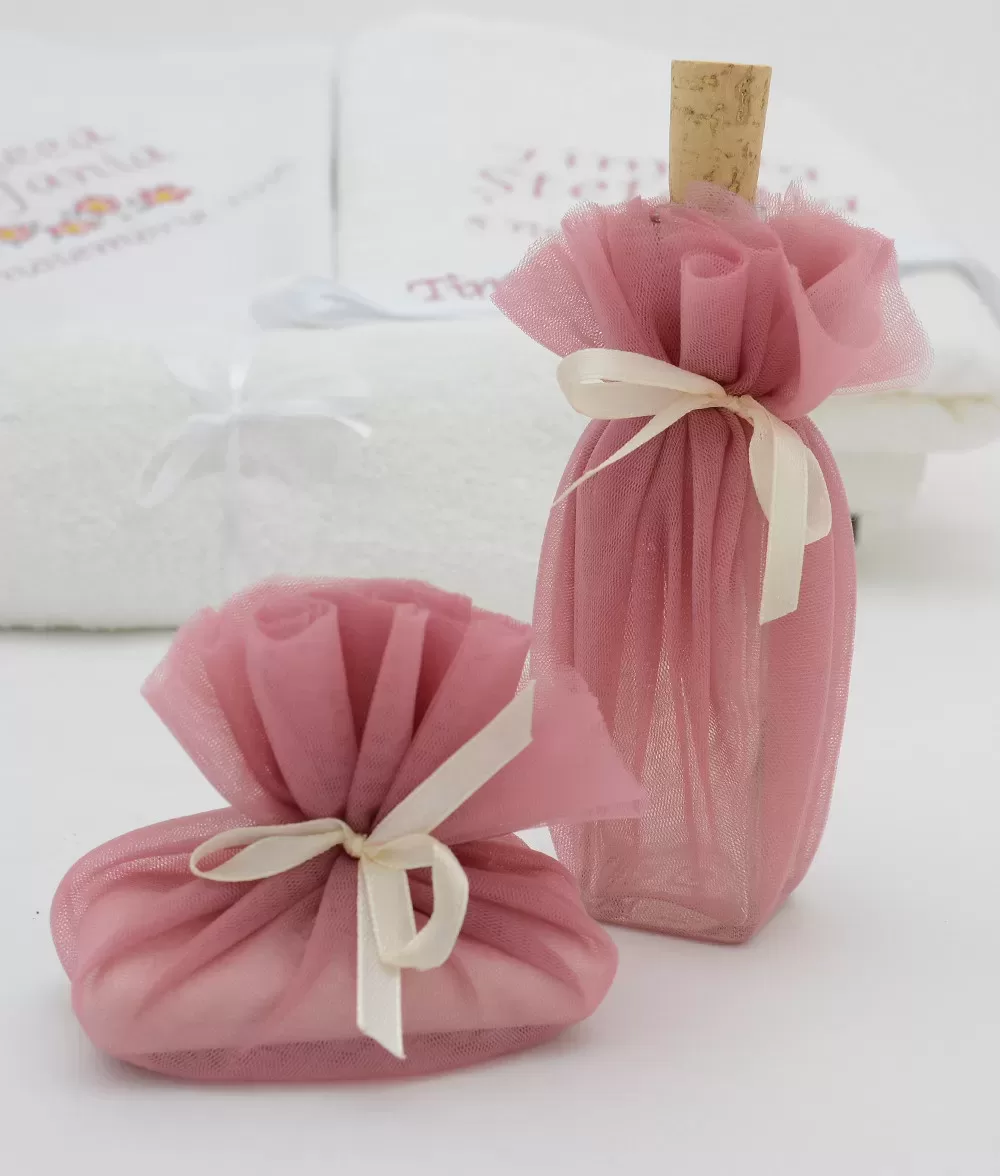 Trusou botez personalizat flower - bujori - imagine 3