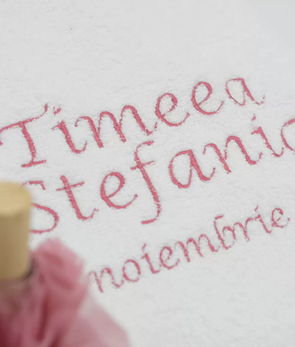 Trusou botez personalizat flower - bujori - imagine 6