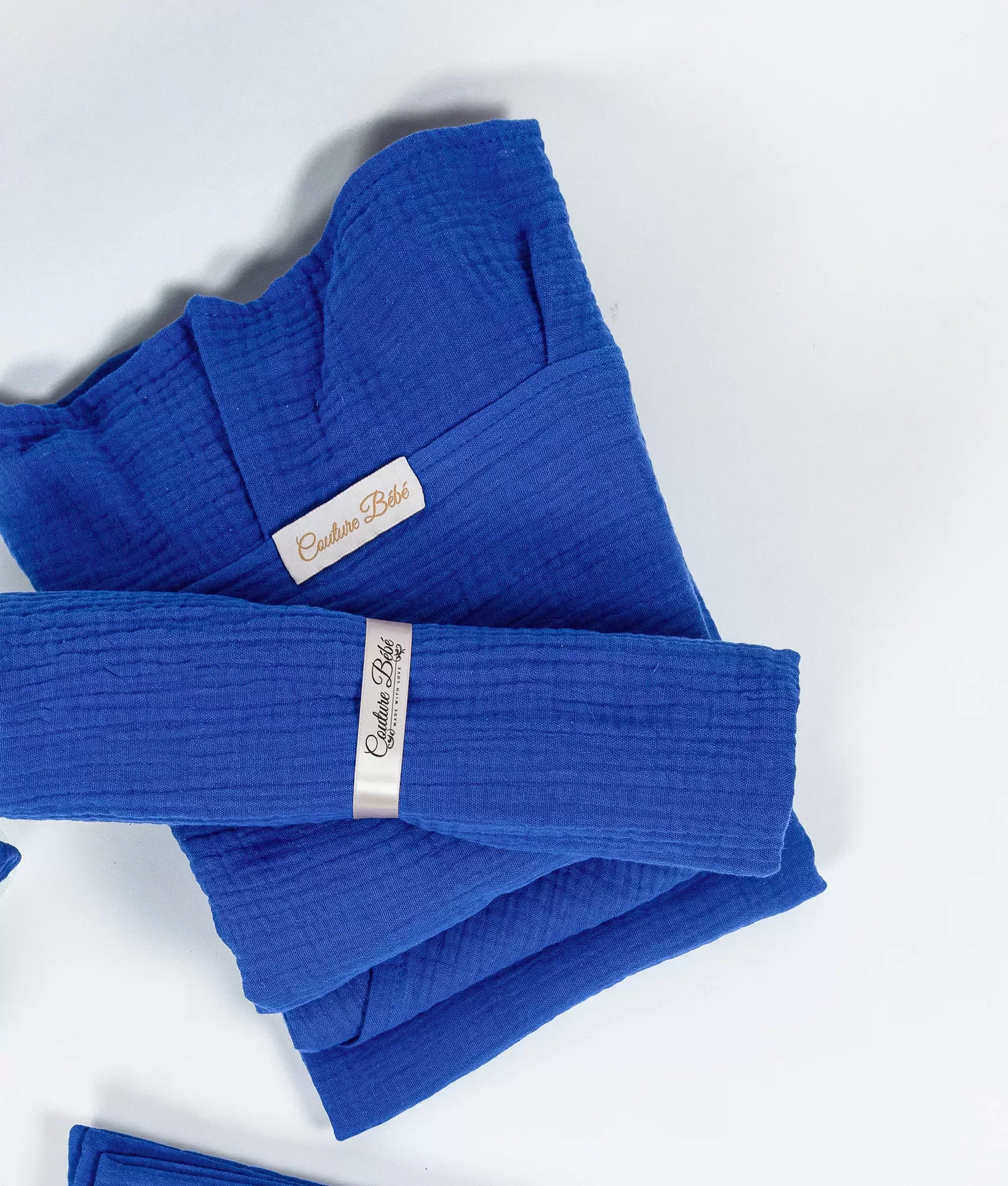 Trusou botez muselina albastru - imagine 8